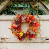  Autumn Wreath for Front Door Farmhouses Garden Inside Outside Decorations, Thanksgiving Wreath with Pumpkins