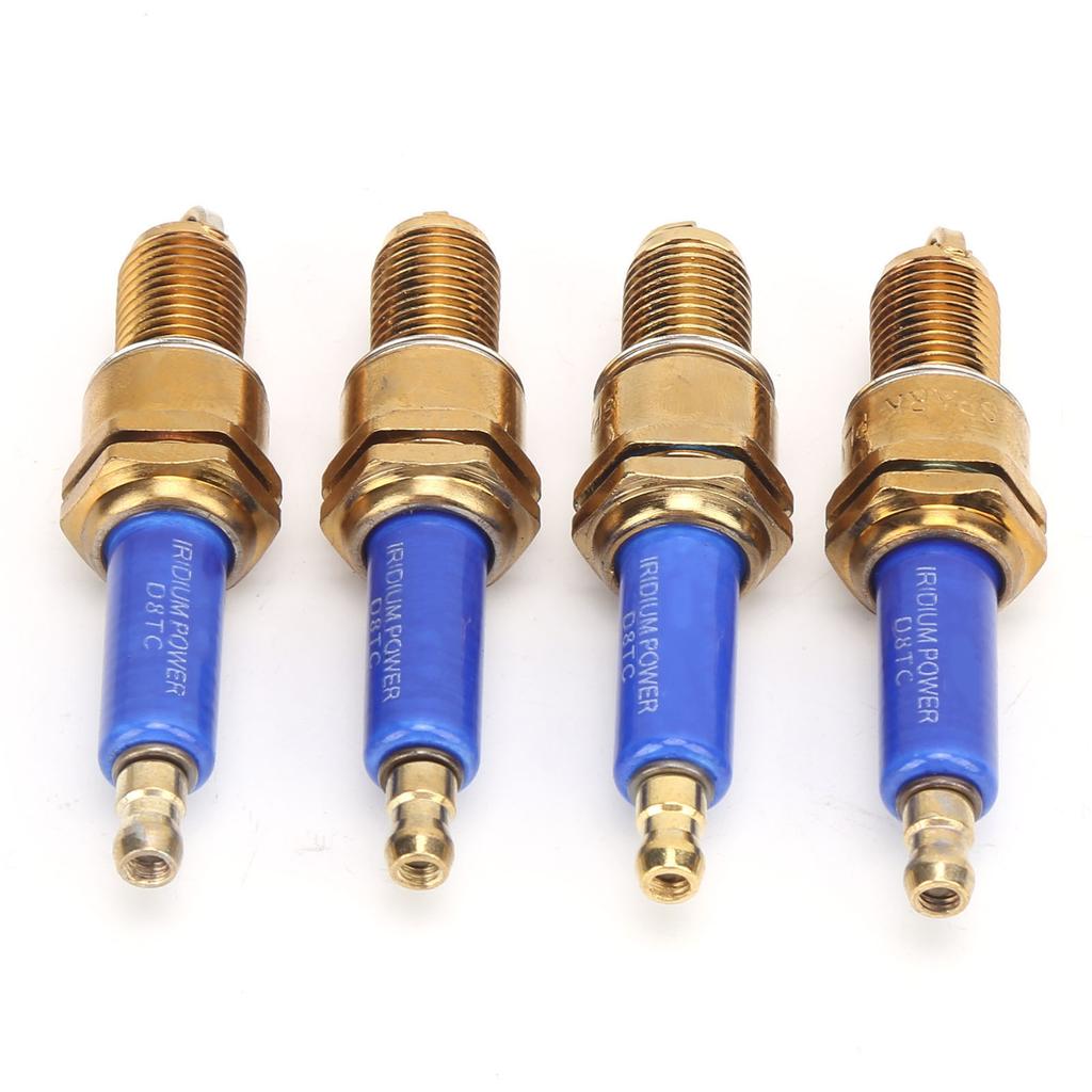 4 stk Tennplugger Titanlegering Erstatning for GY6 150cc 200cc KAZUMA SUNL ROKETA D8TC Pocket Bike