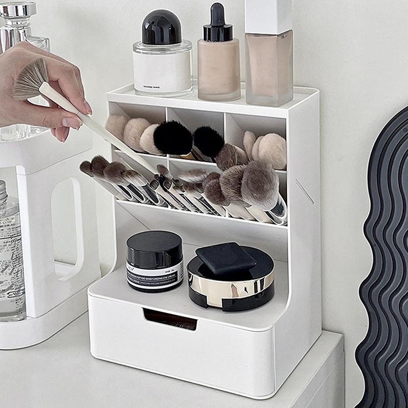 Chic Desk Organizer Jewelry Storage Cosmetics Makeup Brush Storage Box