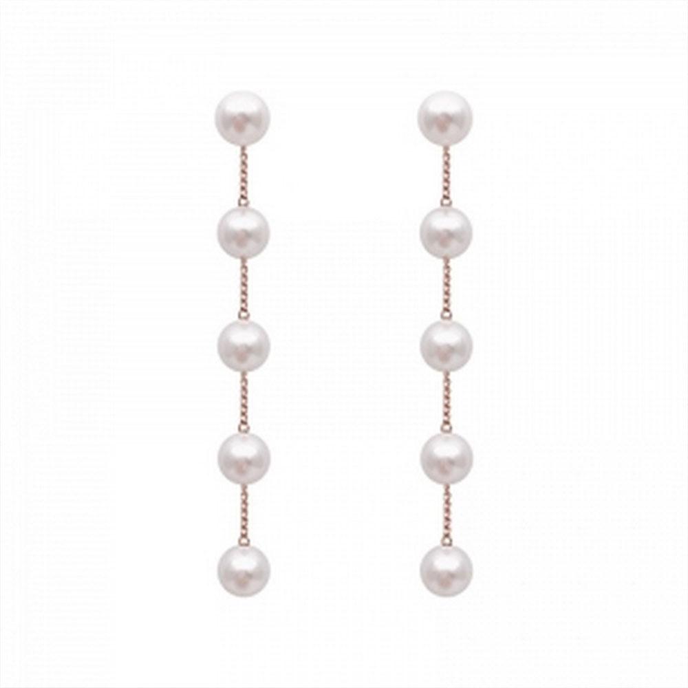 

Korean Fashion Baroque Pearl Earring Tassel Long Earrings For Woman Gothic Girl s Elegant Wedding Party Set Accessories