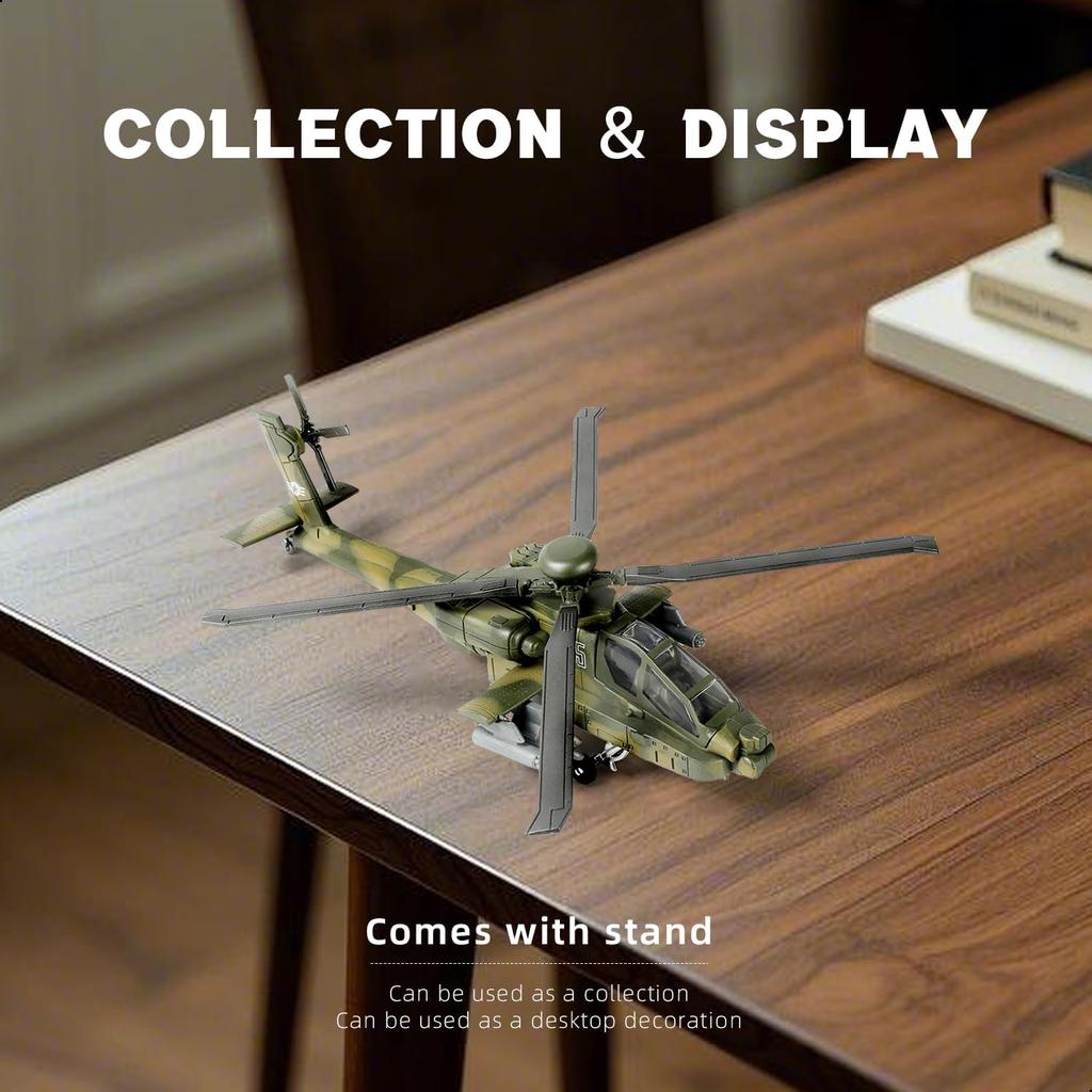 1/72 Scale Plastic DIY Assembly Model Military Plane Collection AH-64 Fighter US Apache Armed Helicopter Aircraft Toys