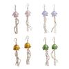 Trendy Watercolor Jellyfish Dangle Earrings Lightweight Acrylic Material Alloy Ear Pendant For Sensitive Skin