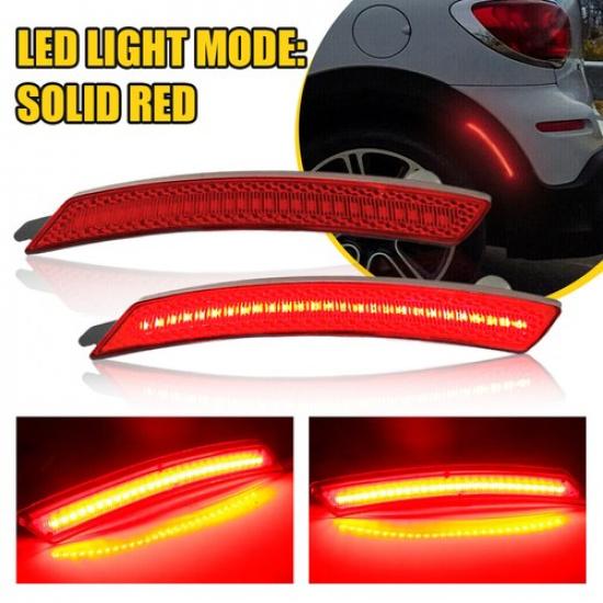 LED Lens Rear Red Full LED Side Marker Light Set For 2007-2016 MINI Cooper EXV