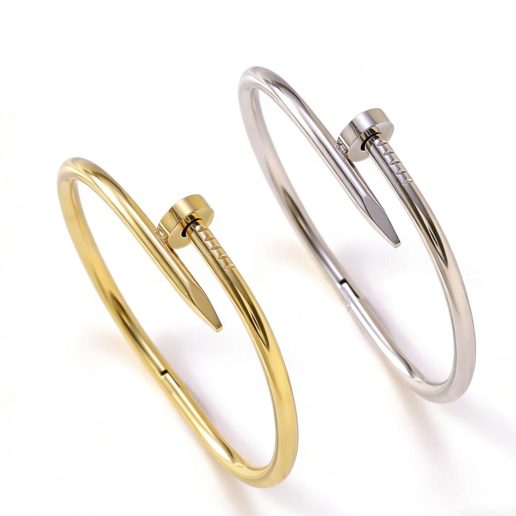 Bracciale per unghie 2026, Bracciale aperto regolabile di tendenza personalizzato per coppia Bracciale 520