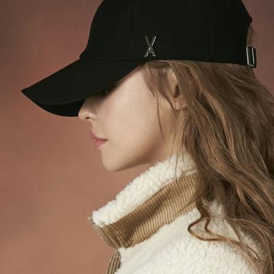 VARZAR Silver Stud Overfit Ball Cap Black