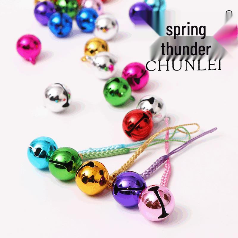 18 mm Färgstark Galvaniserad Husdjurshalsbandsklocka - Julprydnad Vakuumpläterad Järnklocka