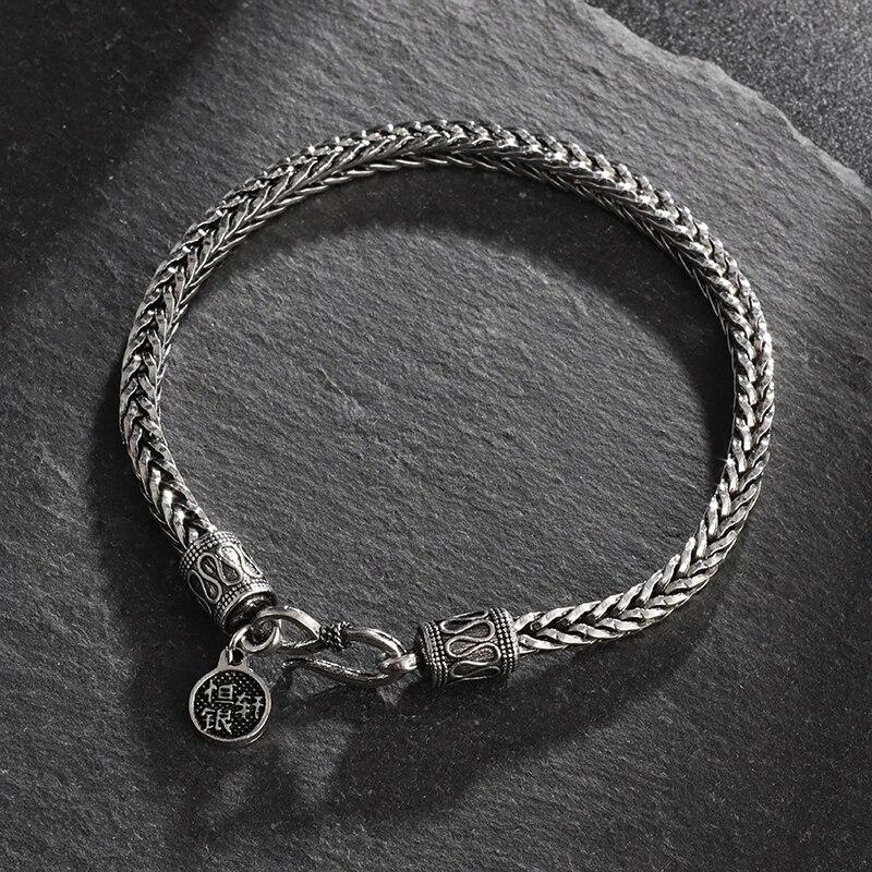 Retro Punk Kölinkedja Metallarmband för Män Kvinnor Mode Personlighet Cool Motorcykel Rockåkare Smycken Gåva