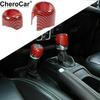 Red Carbon Fiber Center 4WD Gear Shift Trim Cover for Jeep Wrangler JL JT 2018+