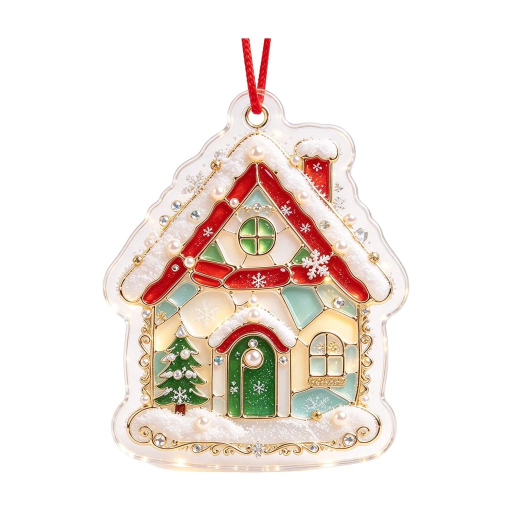 Christmas Winter 2D Acrylic Hanging Ornament, Christmas Decoration for Tree and Home