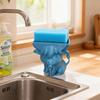 Cute Cow Shaped Kitchen Sponge Holder,Self Draining Sponge Caddy Sink Organizer,Cartoon Animal Sponge Tray