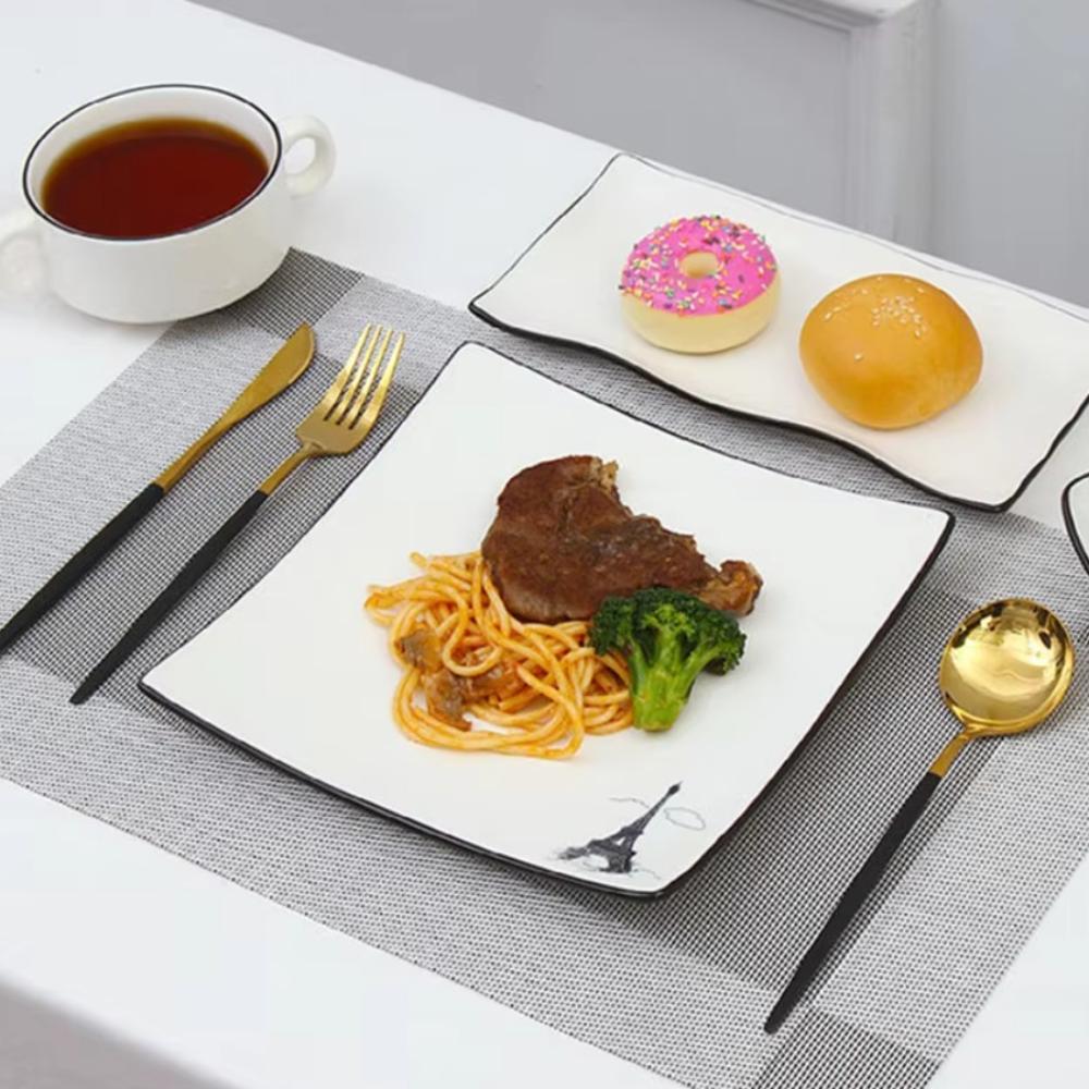 6pcs Non Slip Dining Table Mat Waterproof Bowl Pad Durable Washable Party Placemat  Banquet