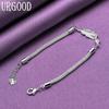 925 Sterling Silber Schlangenkette Armband Mode Geschenk Party Schmuck