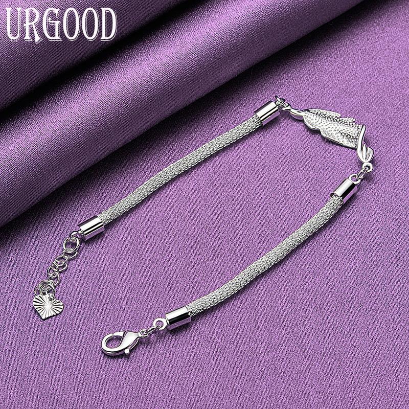 Brățară cu lanț de șarpe din argint 925, cadou de modă, bijuterii de petrecere