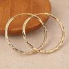 Concise Classic Golden Plated Twist Hoop Earrings for Women  Exquisite Party Banquet Versatile Jewelry Accessories Crafts