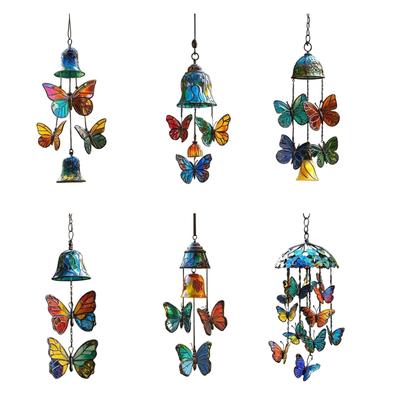 Butterfly Wind Chimes Producing Clear Tone for Balconies and Garden Creating a Peaceful Artistic Iron Design