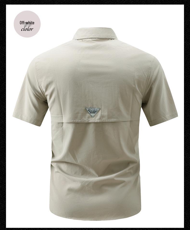 Men's Multi-Pocket Quick-Drying Breathable Workwear Shirt for Spring/Summer 2026