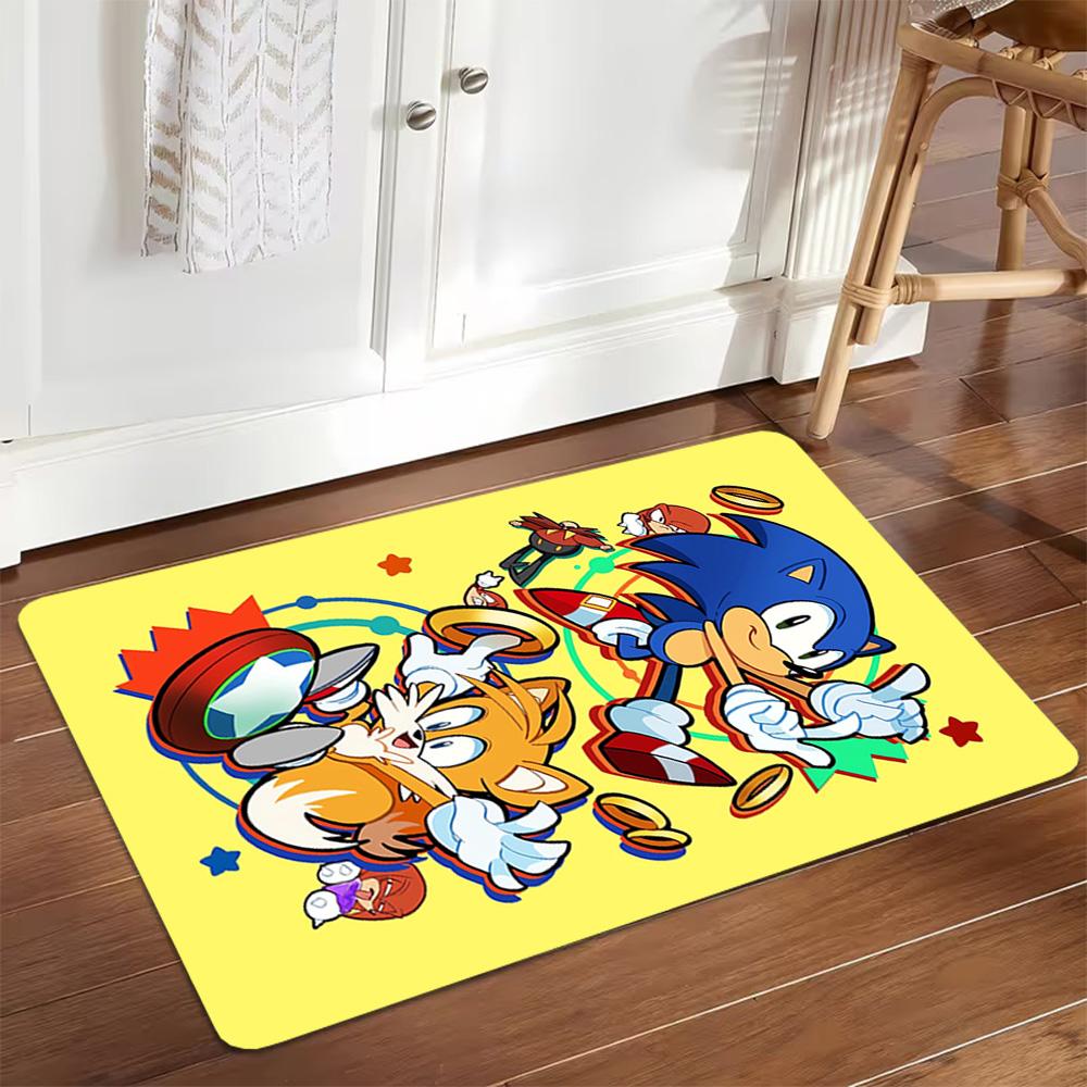 Sonic The Hedgehog Tails Art Print Decoration,Carpet,Living Room,Bedroom, Non-slip,Square rug