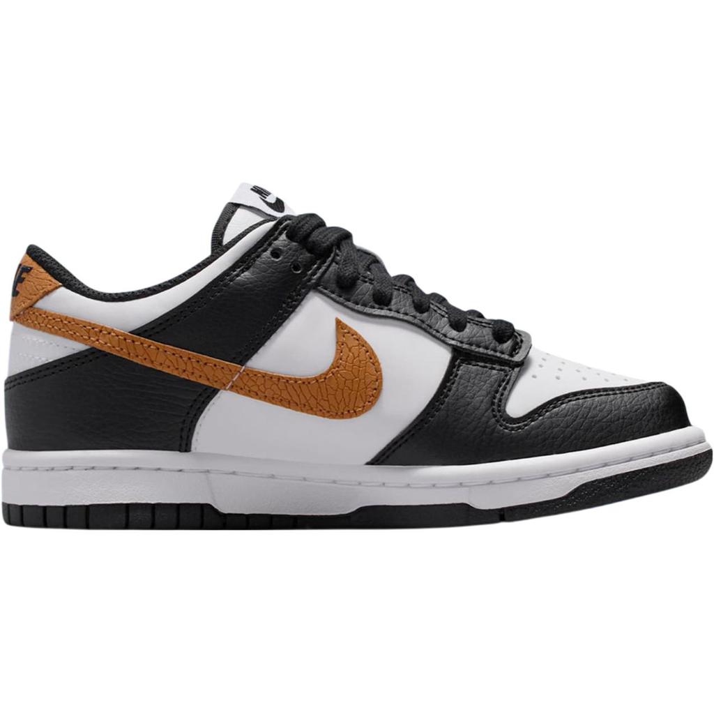 Nike Dunk Low Fashion Comfortable Slip Resistant Durable Low Top Kids Skate Shoes Kids Sneaker Black White Brown II7639-001