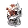 Dragestatue Skulptur UV-beskyttelse Belegg Harpiks Dragefigurer Dekorasjon for Halloween Prop