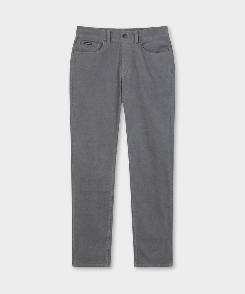 BROOKS BROTHERS Slim Fit 15W Corduroy 5-Pocket Pants (Grey) (Bbpcmm4767Wew)