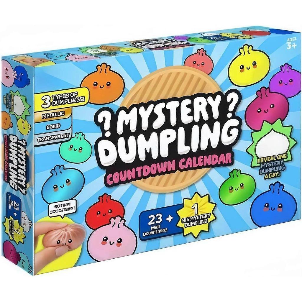Squishy Ravioli, Calendario dell'Avvento Misterioso Squishy Ravioli 2026, 24 Pezzi Giocattoli Squishy Sorpresa Casuali, Giocattolo Sensoriale Fidget per Sollievo dallo Stress f
