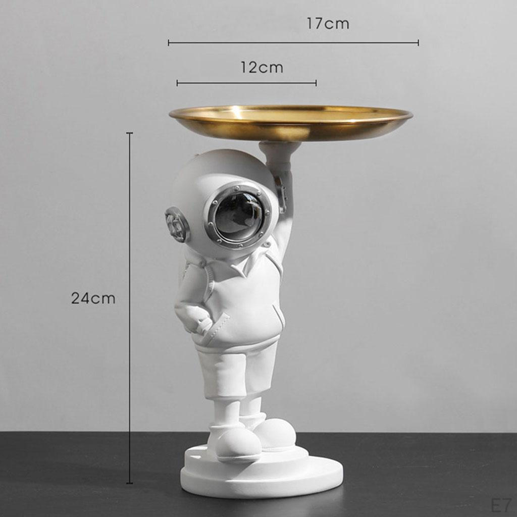 Astronaut Statue Tray INS Spaceman Sculptures Holder Dish Decor