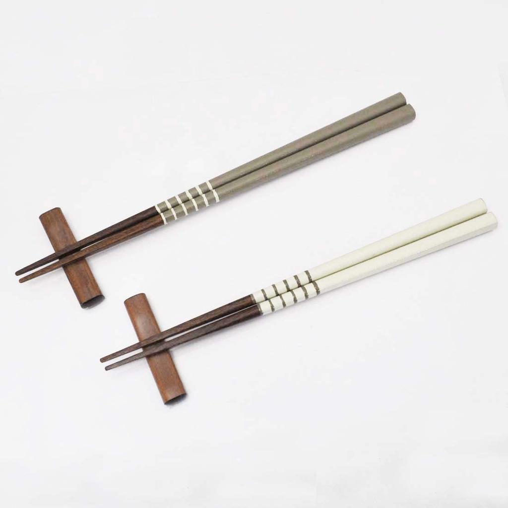 Ishida Chopsticks Set with Chopstick Cocotte Ethical Made in 60195 Couple's Rest, Box, Japan,