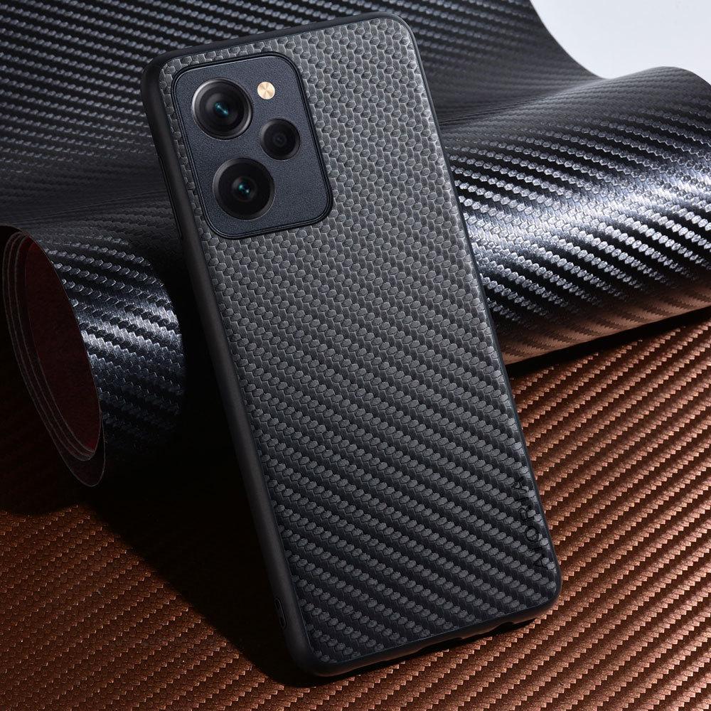 Carbon Fibre texture Phone Case for  Poco X5 Pro F5 Pro  Fashion Design Soft Back Cove Case Funda for Poco F5 Pro