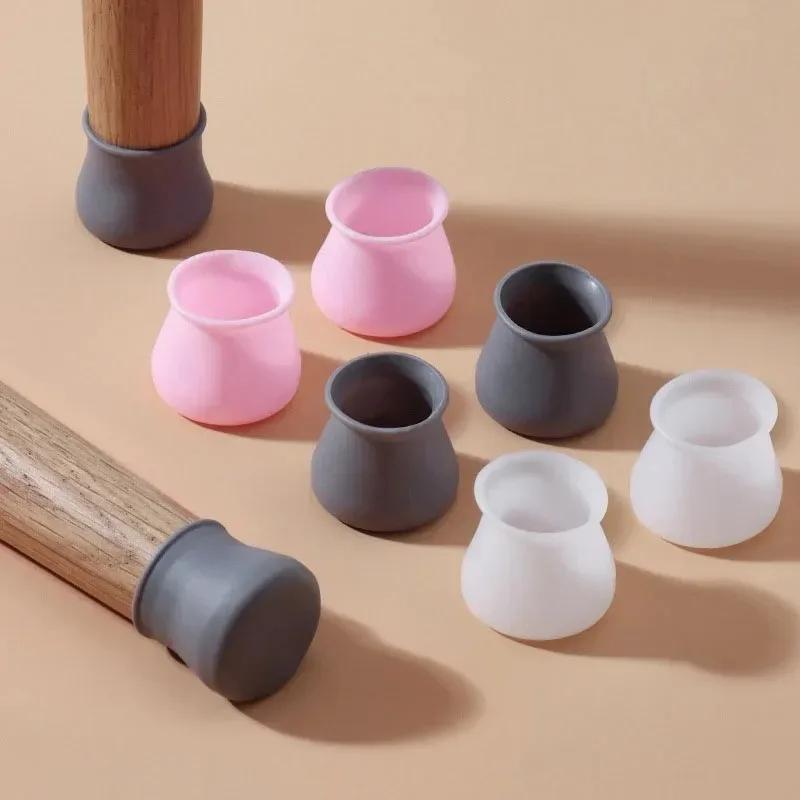 10-40PCS Silicone Chair Leg Caps Quiet Non Slip Floor Protectors for Wood Floors Furniture Leg Pads for Tables and Chairs