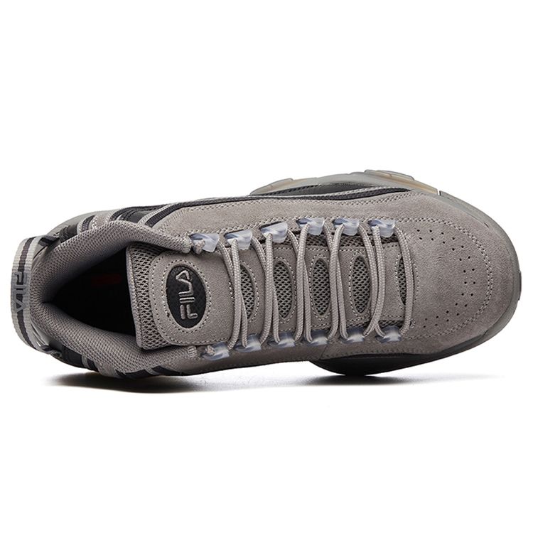 Fila Stack 2 Forward Fabric Synthetic Leather Suede Versatile Mid-Top Retro Basketball Shoes Men Sneaker Sky-Gray F12M111224FDS
