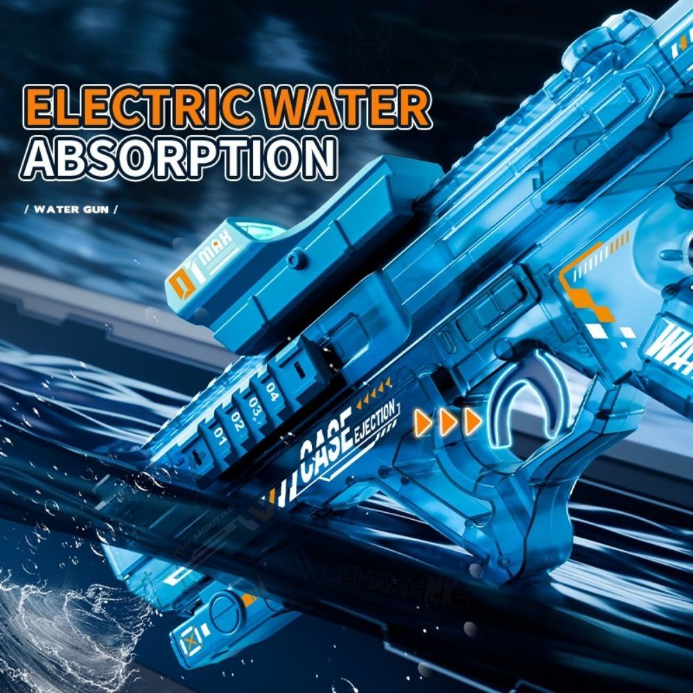 Simulated Firing with Recoil Electric Water Gun Toys Full Automatic Sensor Lights Water Pistol Summer Outdoor Games for Children