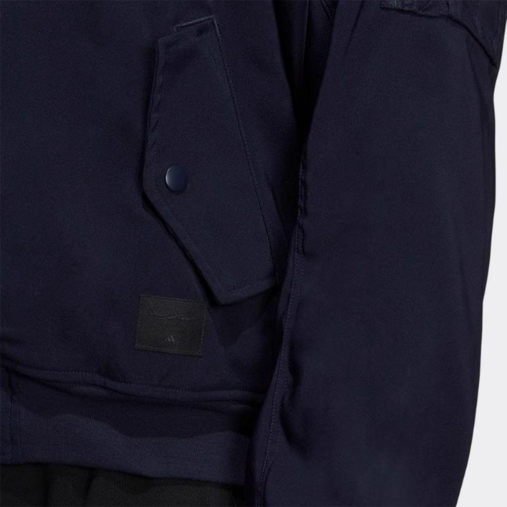 Adidas Solid Color Zip-Up Long Sleeve Jacket Men Outerwear Dark-Grey Navy-Blue HS3407