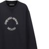 Emporio Armani Ss23 Letter Logo Embroidered Crew Neck Long Sleeve Sweatshirt Men Sweatshirt Black 6L1MC3-1JQNZ-0031