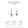 2024 Trendy Water Drop Diamond & Red Bead Pearl Earrings for Women