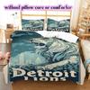 football Logo Pattern Bedding Quilt Set Quilt Cover Pillowcase Home Decoration Birthday Gift (1*duvet cover+ 2*pillowcase, without core)
