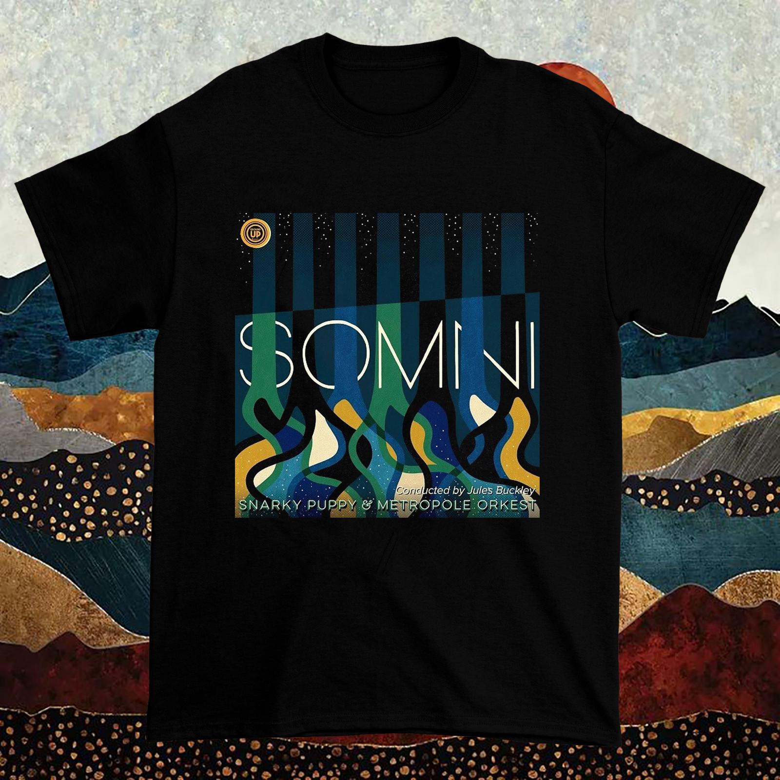 Snarky Puppy Somni 2 Black Cotton T Shirt Full Size S-5XL S разноцветный