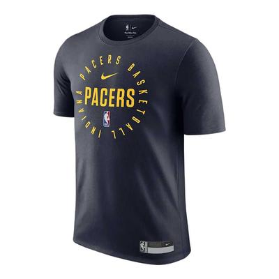 Camiseta de Manga Curta Dri-Fit NBA Indiana Pacers Confortável Respirável Leve Absorvente de Umidade Masculina Tops Azul-Marinho HF1423-419