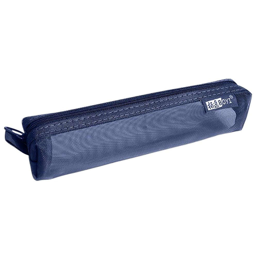 Student Mesh Transparent Pencil Case Simple Solid Color Unisex Stationery Office School Supplies With Protable Zipper