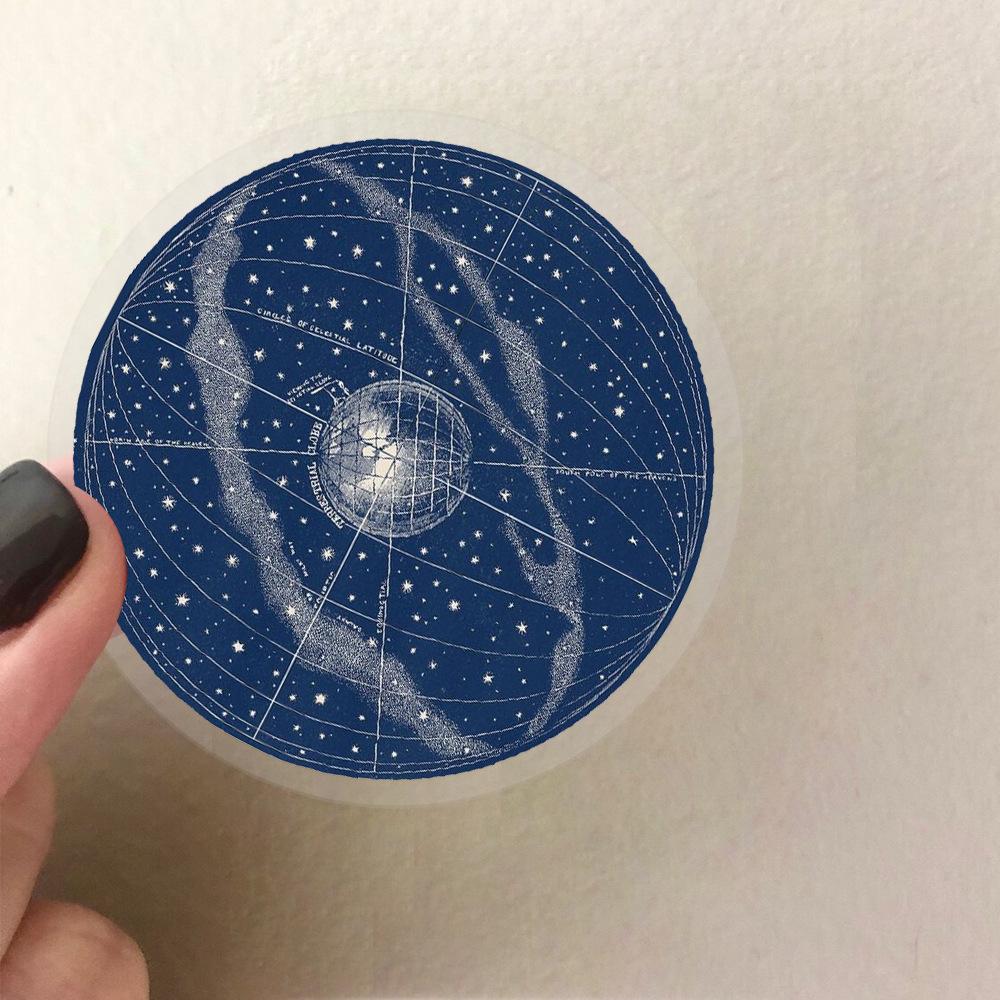 50 Transparent Ins Space Space Sticker Pack Waterproof Transparent PET Manual Material Decorative Guitar Notebook