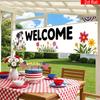 Puppy Dog Garden Fence Banner, Outdoor Pet Home Welcome Decoration