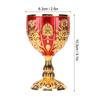 Gold Chalice 4 Inch High Zinc Alloy Retro EmNaBossed Flower Pattern Elegant Pimp Cup for Party Banquet Bar