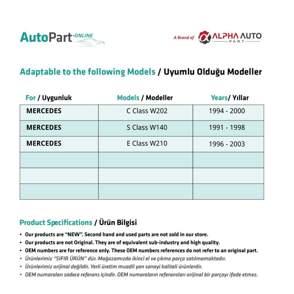 Gummidichtung für Rückspiegel links für Mercedes W202, W140, W210