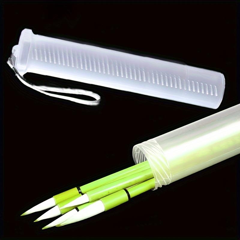 2pcs Transparent ABS Telescopic Pen Holder, Art Painting Brush Pencil Holder, Suitable for Outdoor Sketching Brush Storage