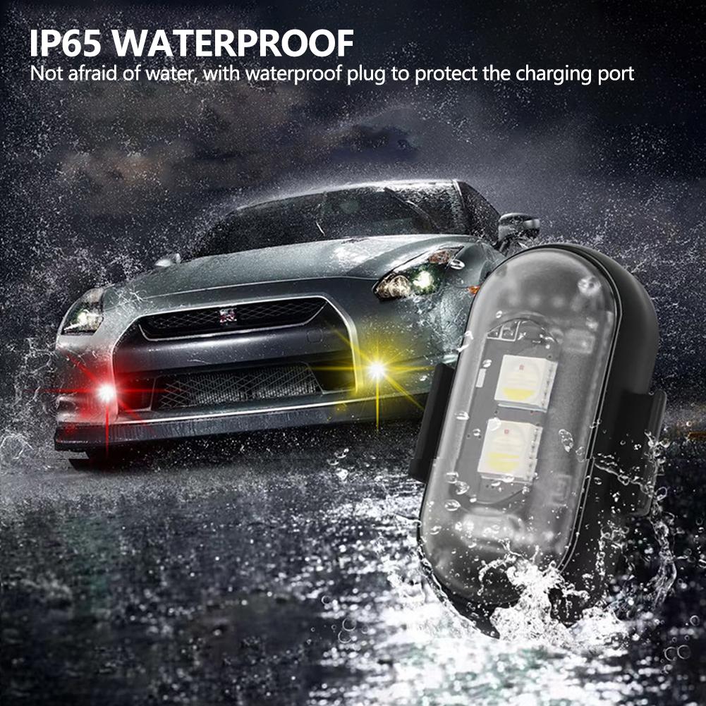 4-10Pcs Wireless LED Motorcycle Strobe Lights Signal Light LED Flash Position Light Aircraft Airplane Helicopter Warning Lights