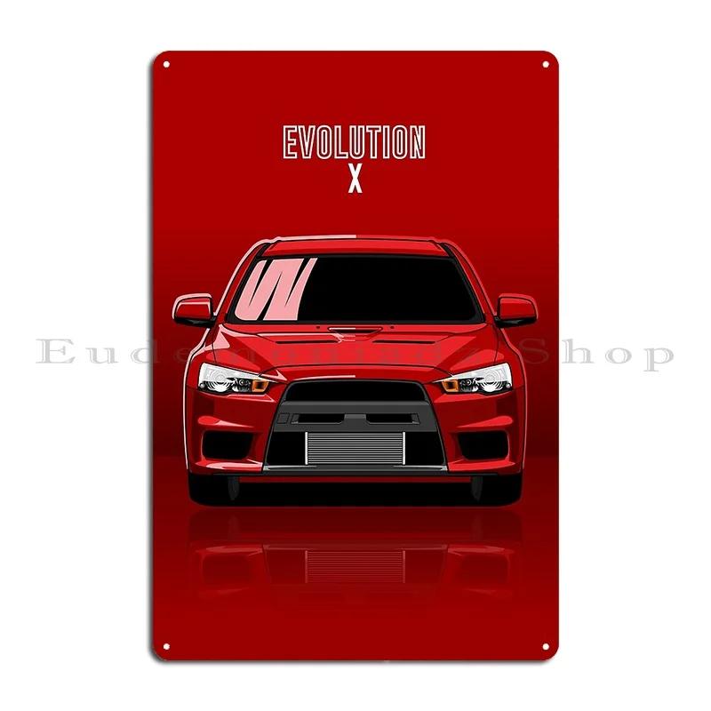 Evo IX monochrome Metal Signs Designing Party Designing Designing Pub Tin Sign Poster 20x30cm(7.8x11.8inch)