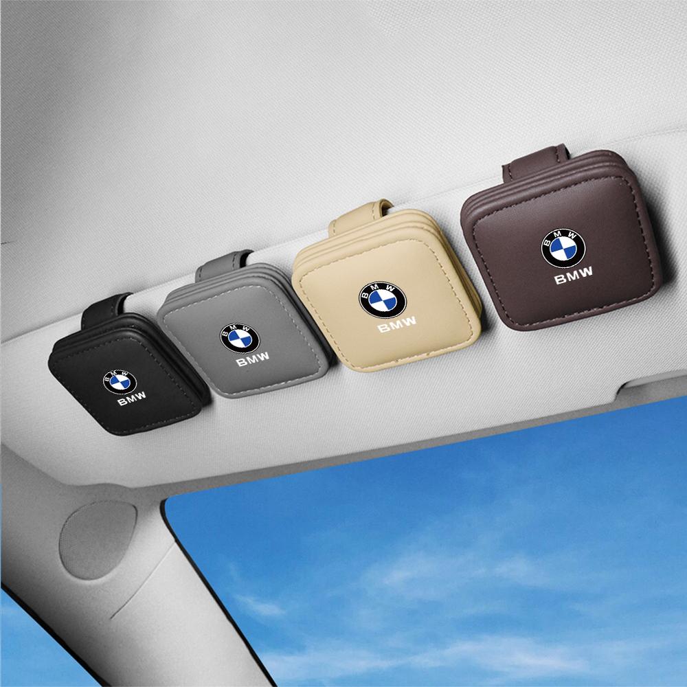 

Portable Magnetic Car Sunglasses Clip Holder Sun Visor Eyeglasses Case Ticket Card Storage Organizer Interior Accessory For BMW black
