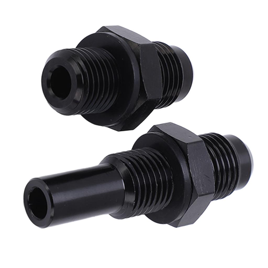 1Pair 6AN‑1Celsius4NPS   Oil Cooler Adapter Fitting Aluminium Alloy Rustproof Black