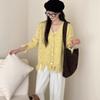 Tassel Broken Edge Design Sweater Jacket Autumn and Winter New V-neck Loose Soft Waxy Knitted Cardigan Women