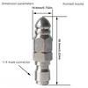 Sewer Pipe Unclog Stainless Steel High Pressure Nozzle 1/4 Plug 1 Front 6 Back Water Rat Head High-pressure Cleaning Nozzle