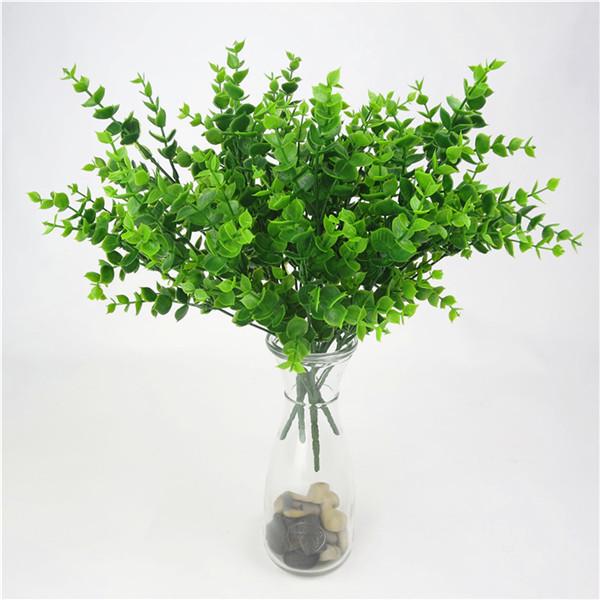 Buy Artificial Plants Fake Green Leaf Garland Plastic Grass Office Home